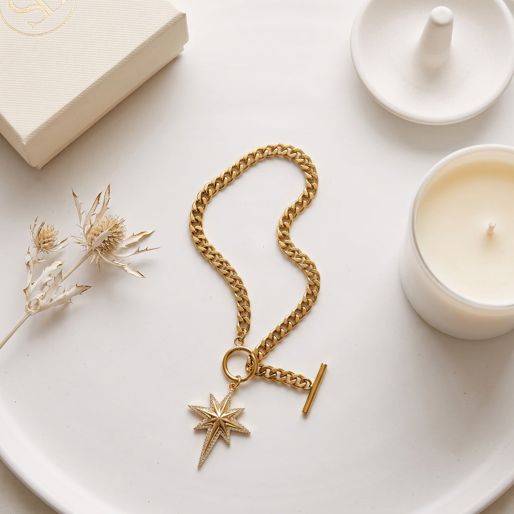 North Star Charm Chain Bracelet | Tia Maison Egypt