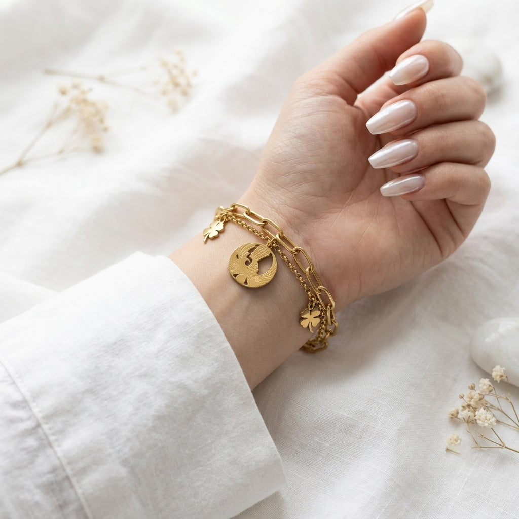 Egyptian Scarab Charm Bracelet Secondary image
