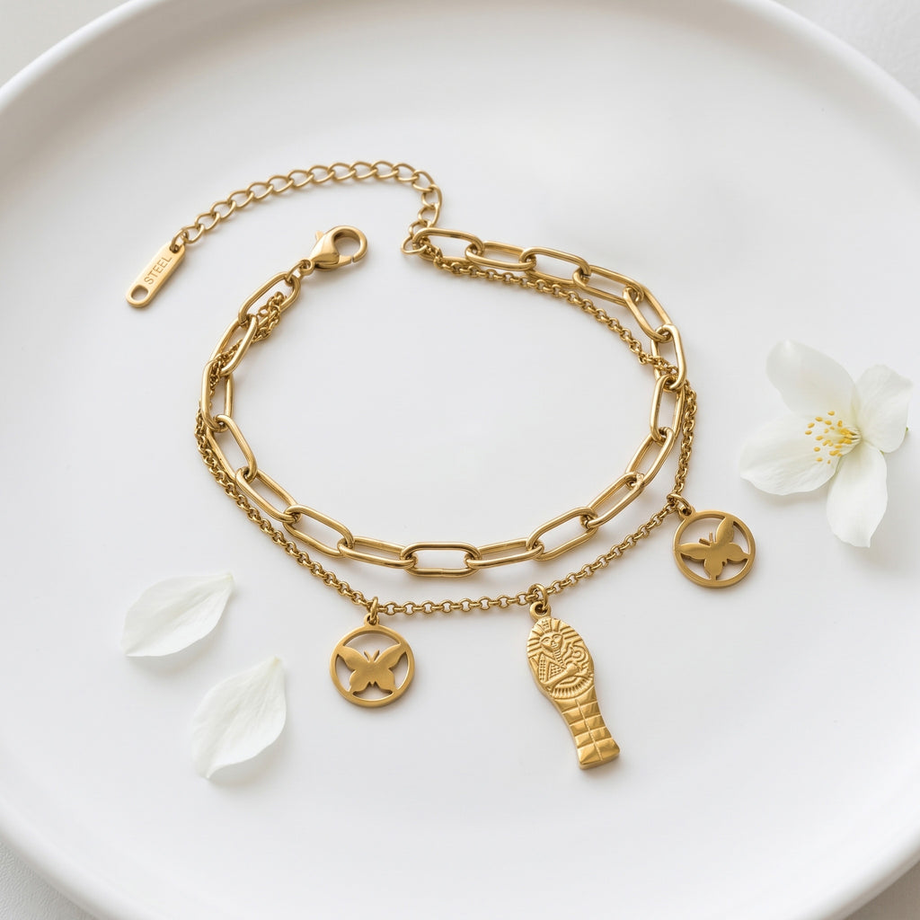 Egyptian Scarab Layered Bracelet | Tia Maison Egypt