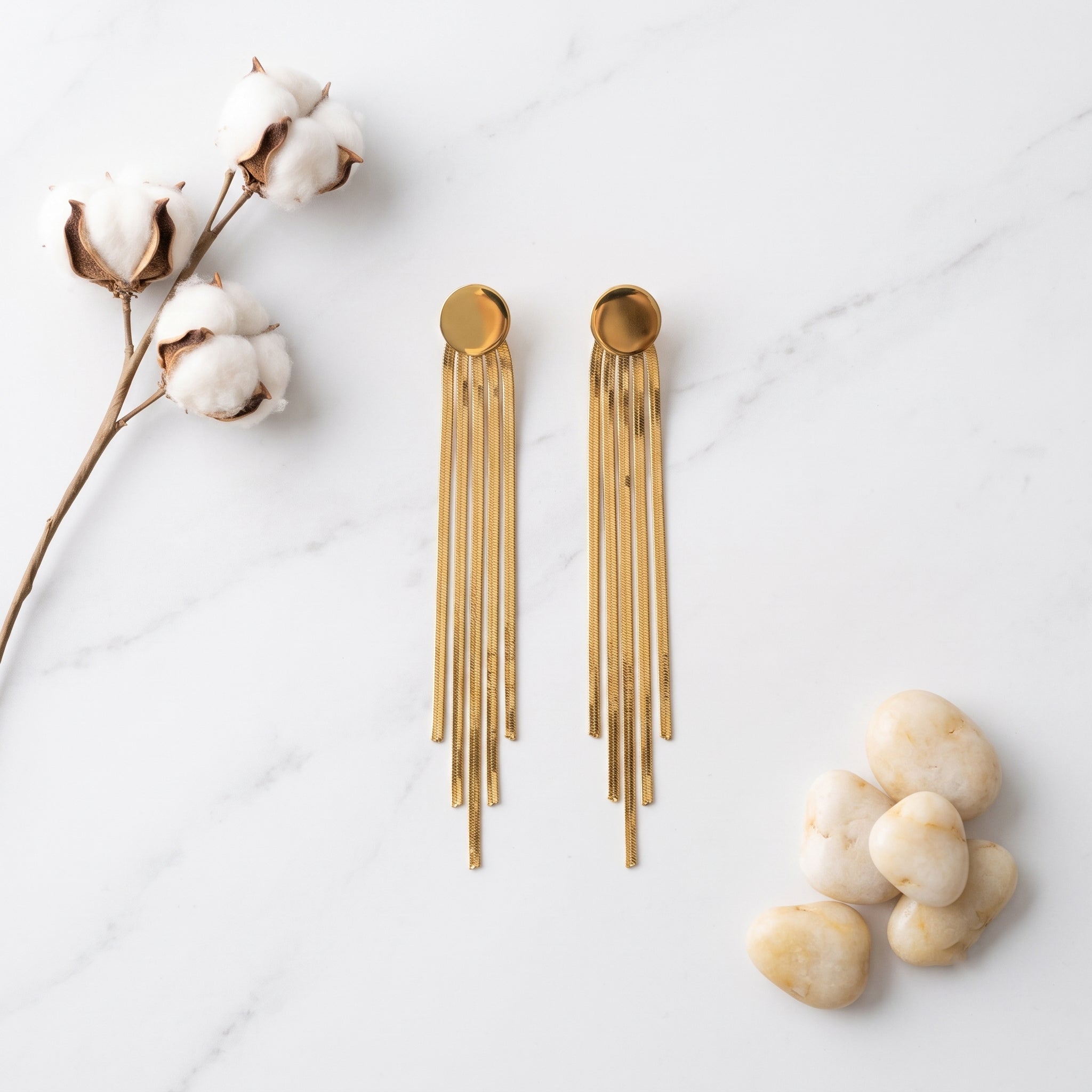 Tassel Chain Drop Earrings | Tia Maison Egypt Main image