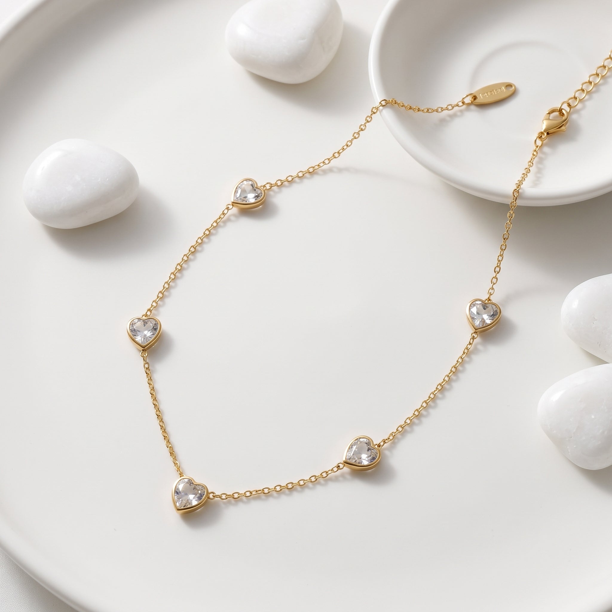 Crystal Heart Station Necklace | Tia Maison Egypt Main image