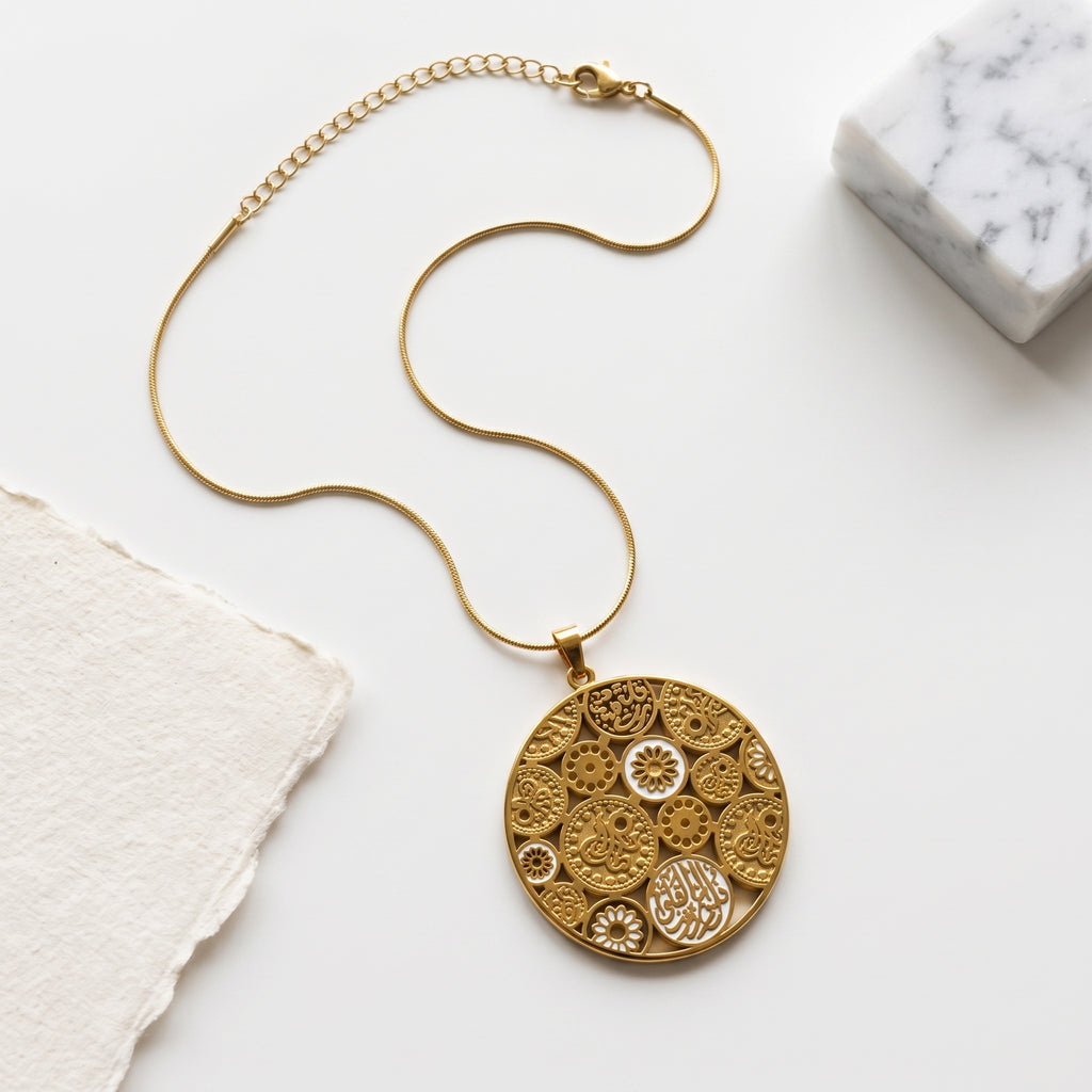 Arabic Calligraphy Medallion Necklace | Tia Maison Egypt