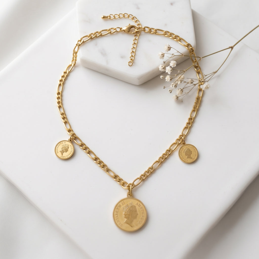 Vintage Coin Pendant Necklace | Tia Maison Egypt