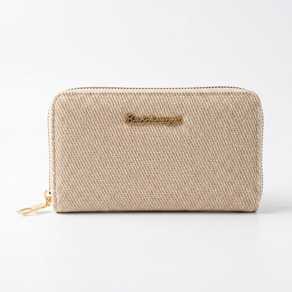Minimalist Textured Wallet - Beiege | Tia Maison Egypt