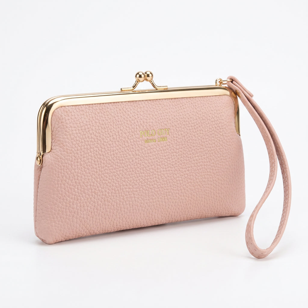 Elegant Frame Clasp Wallet - Pink | Tia Maison Egypt